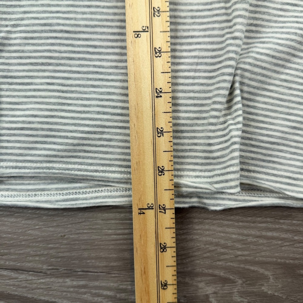 ATM Anthony Thomas Melillo Mens Shirt Long Sleeve Striped Grey White Small - Picture 7 of 8